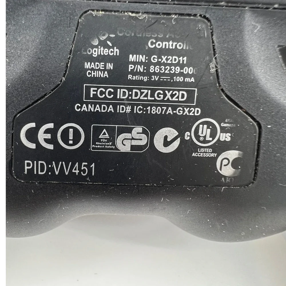 Logitech Cordless Action Controller PS2 PlayStation 2 Black G-X2D11 Wireless